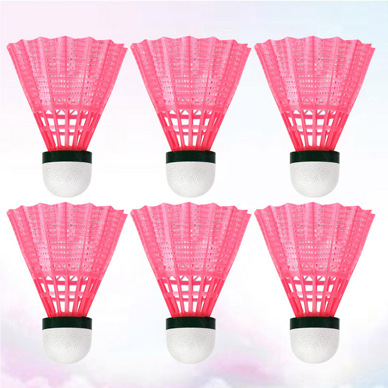 6 vnt. „Shuttlecocks“ mokyklos lauko aksesuarų rinkinys „Badmintono vaikams“ plastikiniai kamuoliukai vaikams