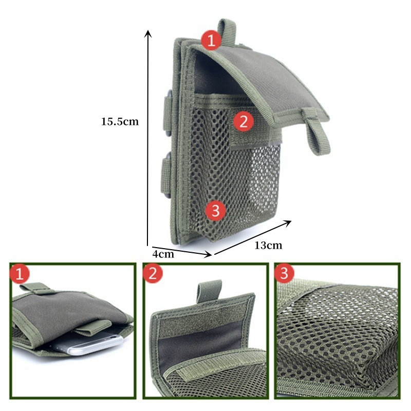 Taktikaline MOLLE multifunktsionaalne kiirkinnitusega moodulkott välitingimustes kasutatavate tarvikute kott jahipidamiseks alpinismi hoidmiseks vööpakend