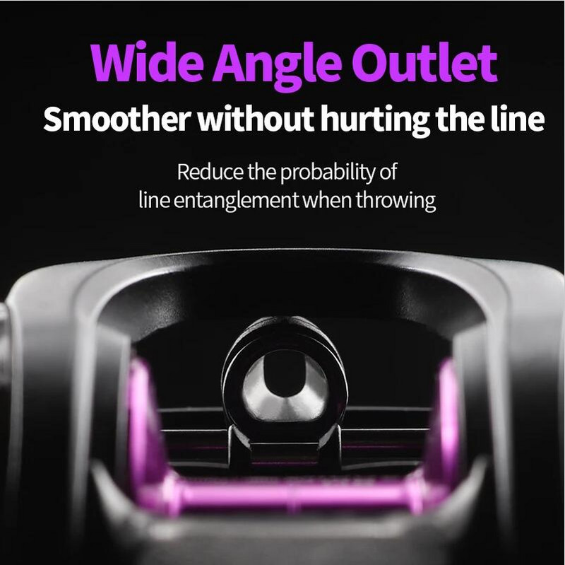 KANGLUO Nauja Baitcasting Ritė BM2000 5+1BB Drag 8KG Purple Gradient 7.3:1 Žvejybos ritė, skirta sūriame vandenyje karpių užmetimui