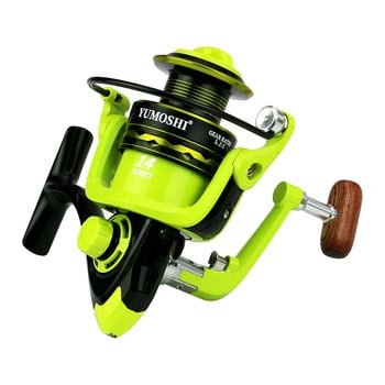 BAKAWA Fishing Reel OE Green 5,2:1 Αναλογία μετάδοσης Υψηλής ταχύτητας Ισορροπία Περιστρεφόμενα πηνία Θαλασσινού νερού Τροφοδότης ψαρέματος κυπρίνου γλυκού νερού