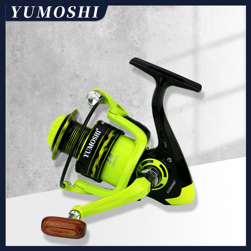 BAKAWA Fishing Reel OE Green 5,2:1 Αναλογία μετάδοσης Υψηλής ταχύτητας Ισορροπία Περιστρεφόμενα πηνία Θαλασσινού νερού Τροφοδότης ψαρέματος κυπρίνου γλυκού νερού
