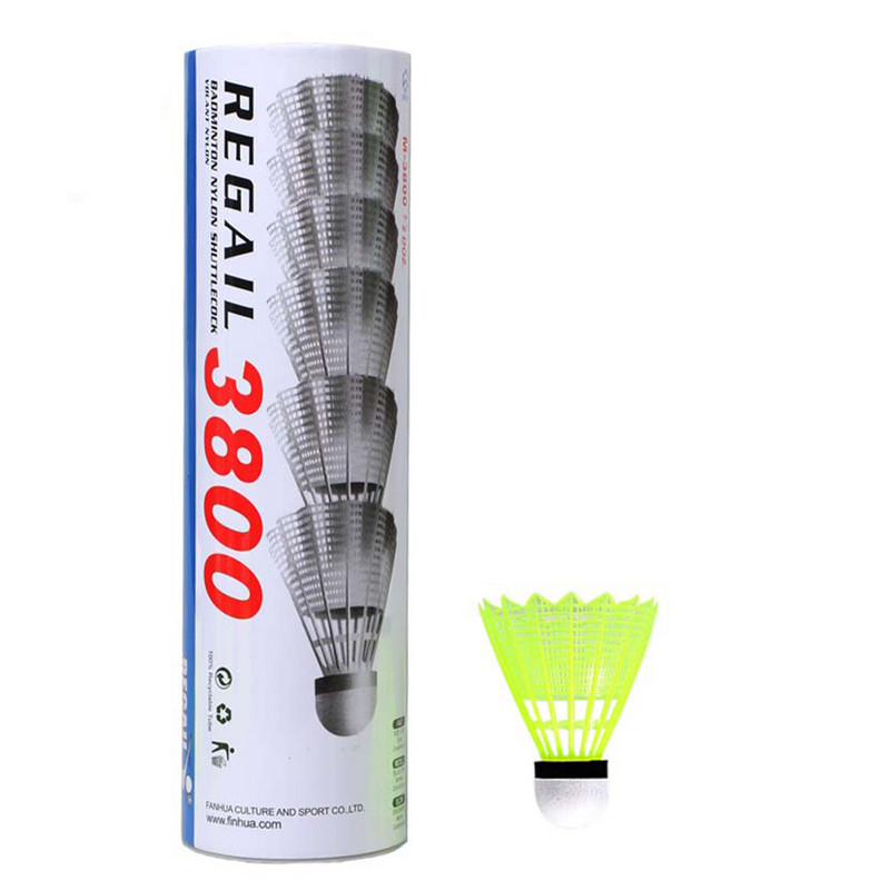 6 vnt. nailoniniai vaikų kostiumai badmintono paukščių kamuoliukai, skirti vaikams uždarose patalpose lauko sporto veikla geltona