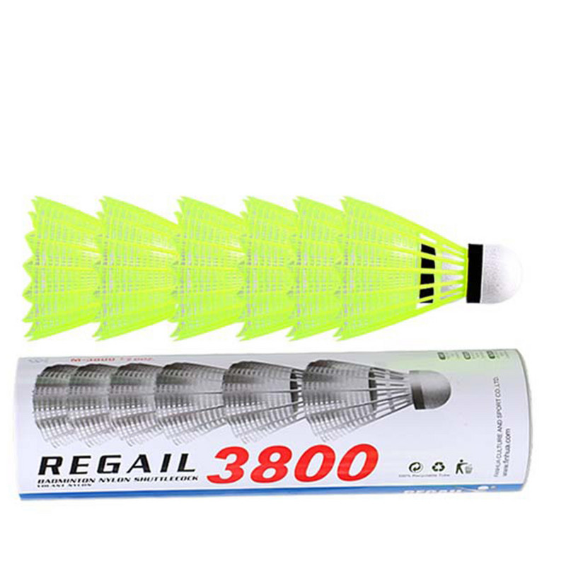 6 vnt. nailoniniai vaikų kostiumai badmintono paukščių kamuoliukai, skirti vaikams uždarose patalpose lauko sporto veikla geltona