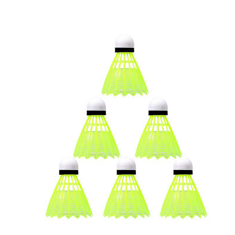 6 vnt. nailoniniai vaikų kostiumai badmintono paukščių kamuoliukai, skirti vaikams uždarose patalpose lauko sporto veikla geltona