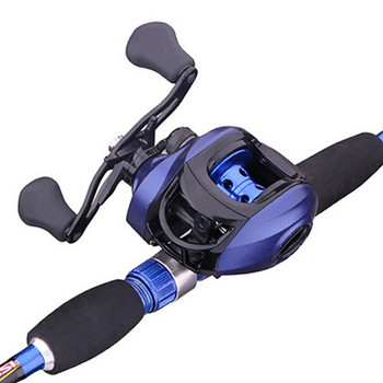 17+1 BB High Speed ABS Fishing Reel Fishing Reel Braking Force 6KG / 13LB Με Αριστερή Λαβή Μαύρο Μπλε