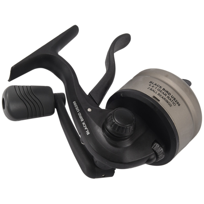 2X mulinetă neagră înghițită de rândunică Roată de momeală pentru pescuit Mulinetă rotundă de pește Mulinetă de pescuit Mulinetă Scamper Linie interioară de pește