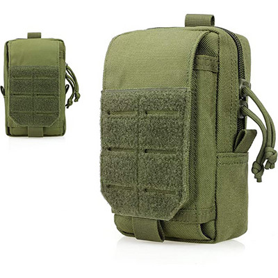Husă tactică EDC Molle, în aer liber, cu talie militară, Pachet de instrumente pentru bărbați, geantă pentru telefon de 6,5 ", geantă pentru gadgeturi de camping, accesorii de vânătoare