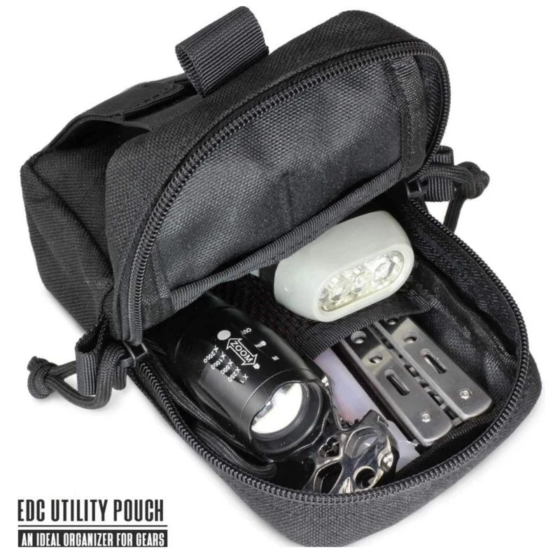 Husă tactică EDC Molle, în aer liber, cu talie militară, Pachet de instrumente pentru bărbați, geantă pentru telefon de 6,5 ", geantă pentru gadgeturi de camping, accesorii de vânătoare