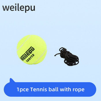 Weilepu 1pce Tennis Single Trainer Equipment Αξεσουάρ τένις Συσκευή εξάσκησης Μπάλα τένις με Rope Tennis Rebounder