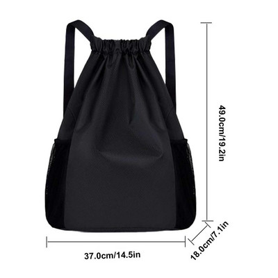 Sportinė kuprinė su raišteliu Didelės talpos gimnastikos krepšys vyrams Sulankstoma vandeniui atspari kuprinė, skirta važinėti dviračiu Futbolas Krepšinis Fitnesas