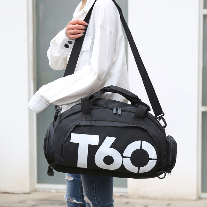 Új sport tornazsák férfi női kültéri vízálló külön hely a cipők számára tasak Fitness Hide Hátizsák sac de