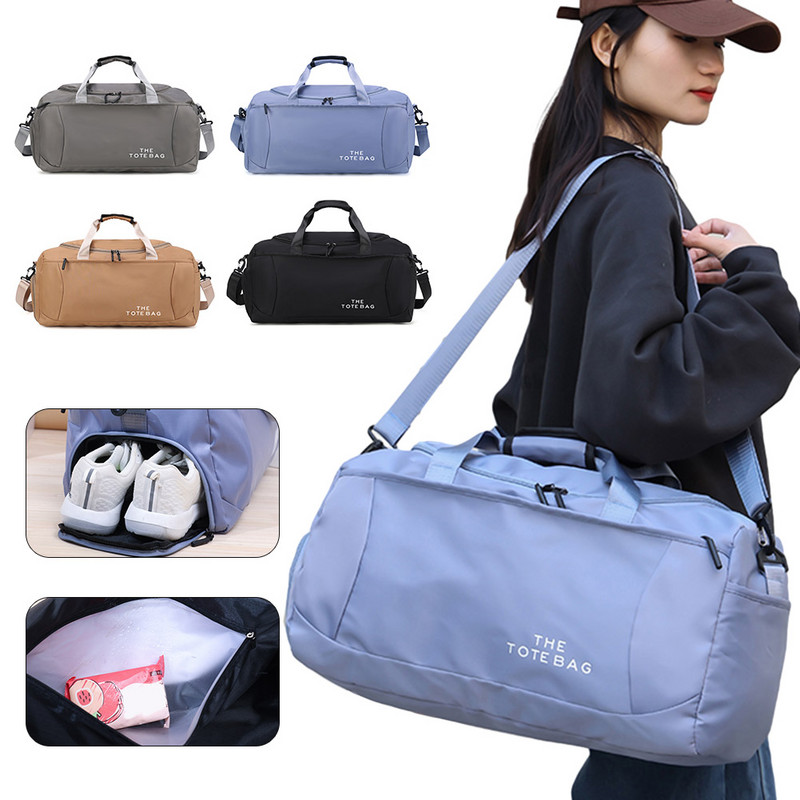 Välitingimustes kasutatav treeningkott Meeste jõusaalikotid Kuiv, märjalt eraldatud hoiukott Matkamine Telkimine Ujumine Jooga Nailonist Veekindlad Duffle Crossbody kotid