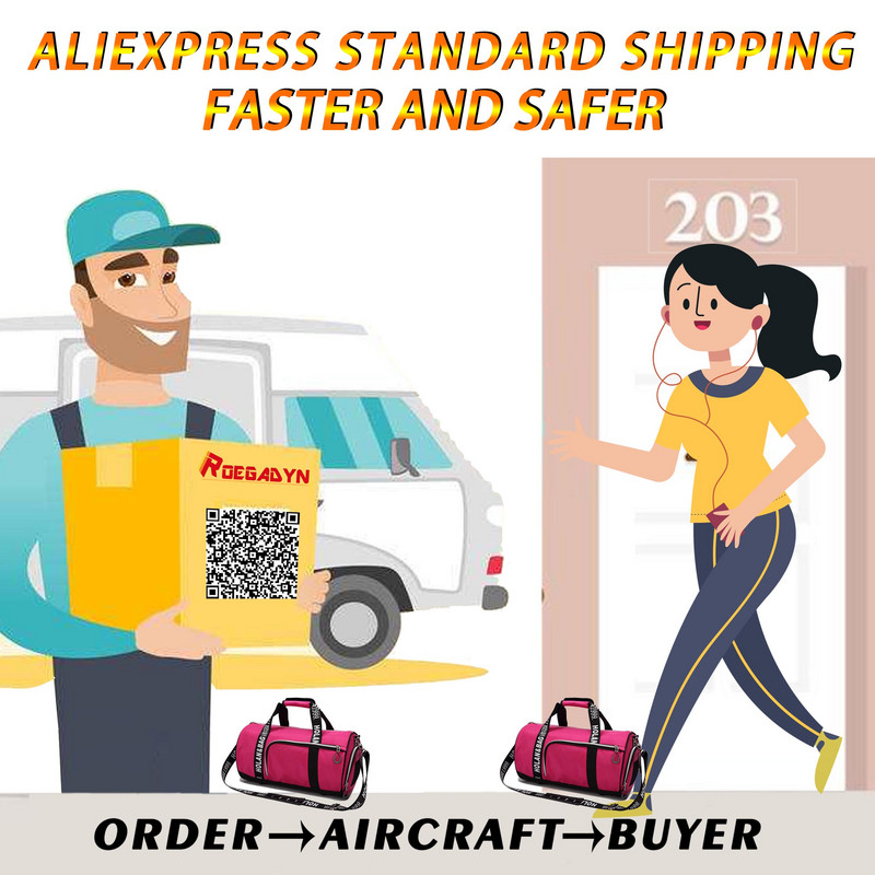 ROEGADYN Outdoor Spordikotid Naiste Fitness Veekindel spordikott Kuiv Märg Eraldatud Jooga Jõusaalikott Kingalahter reisikäekott