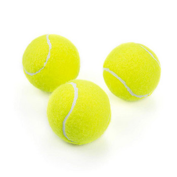 1 бр. Топки за тенис с висок отскок Тренировка на открито Еластичност Издръжлив тенис за кучета Преследване на ухапвания и дъвчене 6,5 СМ топка за кучета