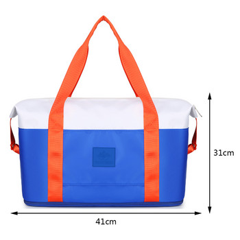 Γυναικεία πτυσσόμενη αθλητική τσάντα γυμναστικής Τσάντα γυμναστικής Τσάντα ταξιδιού Dry Wet Separation Τσάντα Duffle Μεγάλης χωρητικότητας Αδιάβροχη τσάντα αποσκευών