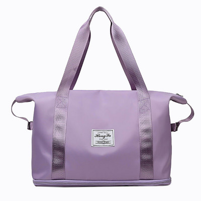 Női összecsukható sport tornazsák Fitness edzőtáska Utazótáska Száraz nedves elválasztás Nagy kapacitású táska vízálló poggyásztáska