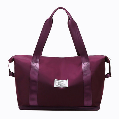 Női összecsukható sport tornazsák Fitness edzőtáska Utazótáska Száraz nedves elválasztás Nagy kapacitású táska vízálló poggyásztáska