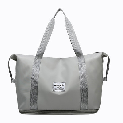 Női összecsukható sport tornazsák Fitness edzőtáska Utazótáska Száraz nedves elválasztás Nagy kapacitású táska vízálló poggyásztáska