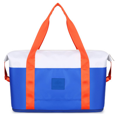 Női összecsukható sport tornazsák Fitness edzőtáska Utazótáska Száraz nedves elválasztás Nagy kapacitású táska vízálló poggyásztáska