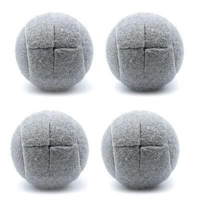 4 PCS Precut Walker Tennis Ball For Furniture Legs And Floor Protection, Heavy Duty Long Lasting Felt Pad Covering,Grey