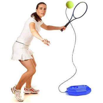 1 σετ γυμναστικής τένις Βάση τένις + μπάλα προπόνησης με σχοινί Ανθεκτικό εύκολο στη χρήση Trainer Baseboard Sparring Device Tool Rebound Ball