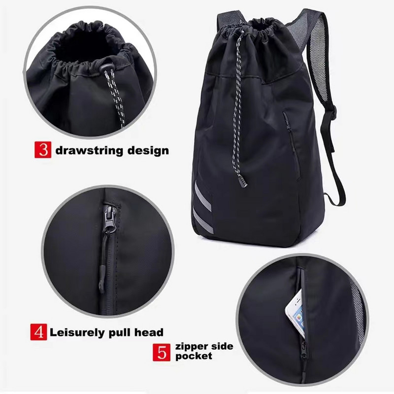 Meeste naiste pingutusnööriga jõusaalikott Suure mahutavusega välijalgpalli korvpalli seljakott Veekindel Fitness Ujumine Jooga Sport Reisikotid
