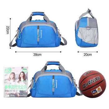 Αδιάβροχη νάιλον τσάντα αποσκευών ταξιδίου μεγάλης χωρητικότητας Sports Yoga Gym Bag Women Fitness Basketball Training Shoulder Bag XA1WD