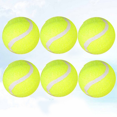 6pcs Tennis Balls High Elasticity Practice Tennis Balls for Training Exercise