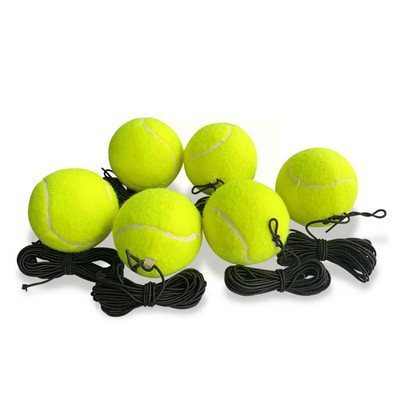 1Pc Professional Tennis Training Ball With Elastic Tennis Bounce Ball String Equipment Fitness Portable Ball Training Tenni L1O7