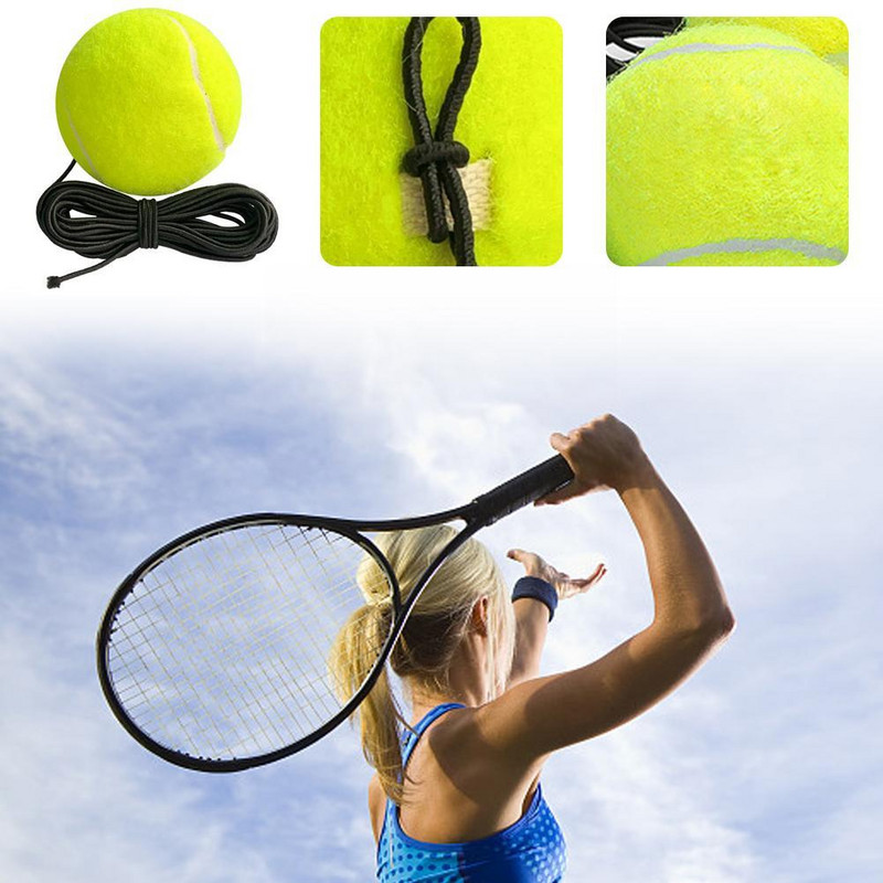 1Pc Professional Tennis Training Ball With Elastic Ball Training Φορητός εξοπλισμός String Ball Bounce Tennis Fitness Tenni O6B3