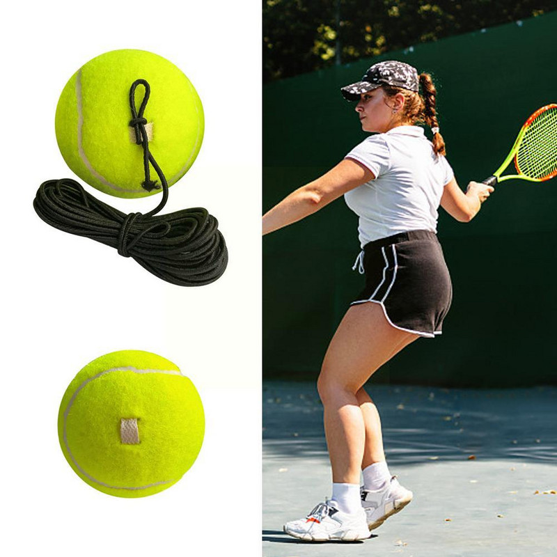 1Pc Professional Tennis Training Ball With Elastic Ball Training Φορητός εξοπλισμός String Ball Bounce Tennis Fitness Tenni O6B3