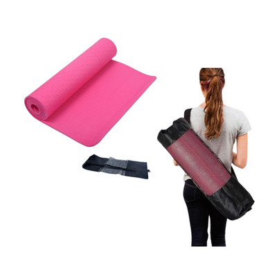 80cm Black Gym Backpack Yoga Mat Bag Mesh Waterproof Backpack Yoga Bag Pilates Carrier Adjustable Strap Sport Tool Convenience