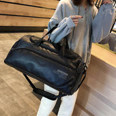 Τσάντες γυμναστικής ώμου από μαλακό δέρμα Τσάντα ταξιδιού για άντρες Αθλητισμός γυμναστικής ώμου Duffel προπόνηση Αποσκευές Tas Sac De Sport XA5WD