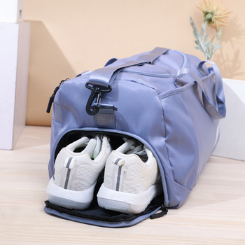 Чанта за фитнес на открито Суха, мокра, отделена, многофункционална чанта за съхранение при пътуване, туризъм, къмпинг, найлонови водоустойчиви чанти Duffle Crossbody