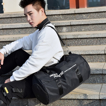 Спортна спортна чанта Дамски полиестерни чанти за сухо и мокро разделяне Водоустойчива раница за ръчен багаж за мъже Обучение Плуване Йога Туризъм
