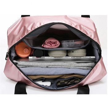 Спортна чанта за фитнес за жени, плажна чанта за плуване със суха влажна торбичка, лек багаж за пътуване, раничка за през рамо, фитнес, N
