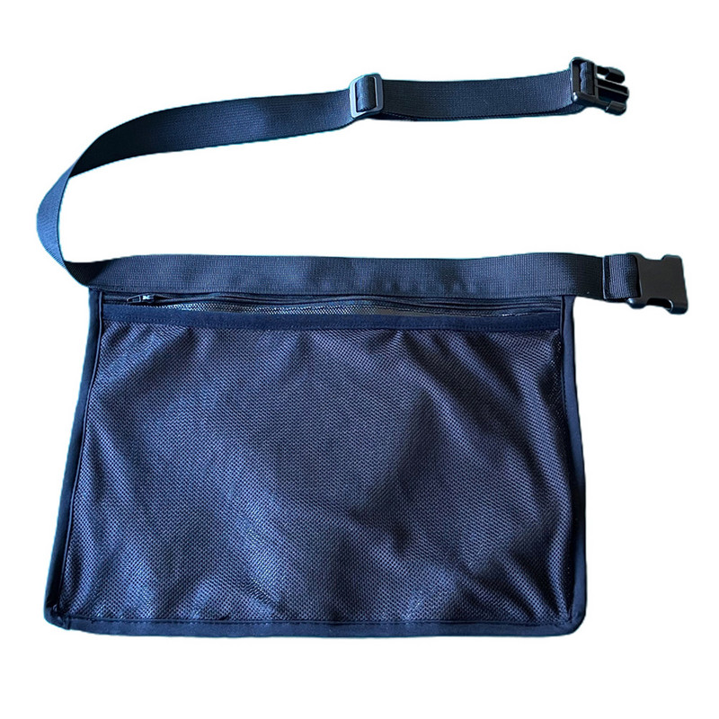 Teniso kamuoliuko laikiklis Reguliuojamas teniso kamuoliuko juosmens krepšys, atsparus prakaitui tinklinis audeklinis kamuoliukų maišelis Pickleball treniruočių krepšio priedas