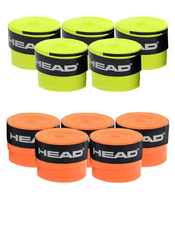 10 τμχ Γνήσιο HEAD Tennis Overgrip Ρακέτα τένις Sweatband Antivibrad Κόλλα χεριών τυλιγμένο επίδεσμο Αντιιδρωτικό παχύ