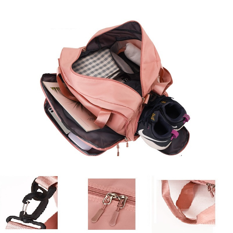 Vandeniui atsparus treniruoklių krepšys Moteriškas kūno rengybos kelioninis krepšys Vyrams sausa šlapia rankinė Rankinė ant pečių Ultralengvas jogos sportinis krepšys su batų skyriumi