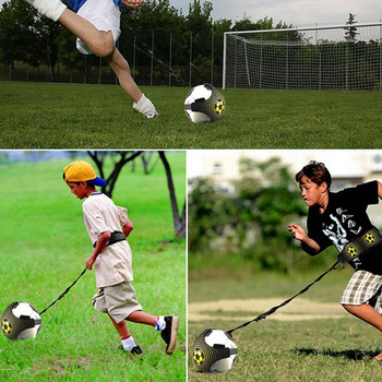 Регулируем футболен тренировъчен колан Устройство за соло спомагателна тренировъчна лента за топка Футболна топка Kick Фитнес оборудване за деца