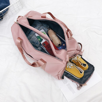 Външни водоустойчиви найлонови спортни чанти за фитнес Мъже Жени Тренировка Фитнес Пътна чанта Йога Мат Спортна чанта с отделение за обувки