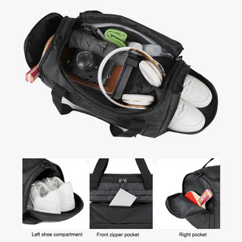 Ανδρική αθλητική τσάντα αποσκευών μεγάλης χωρητικότητας με θήκη παπουτσιών και τσάντα γυμναστικής με υγρή τσέπη Εξωτερική τσάντα χειρός Weekend Gym Travel