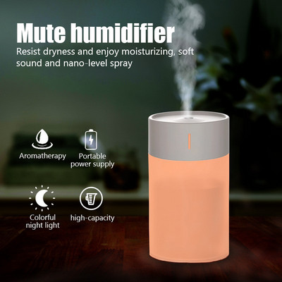 Φορητός υγραντήρας αέρα 260 ml Mini Aroma Oil Diffuser USB Cool Mist Sprayer με πολύχρωμο μαλακό νυχτερινό φως για οικιακό καθαριστικό αυτοκινήτου