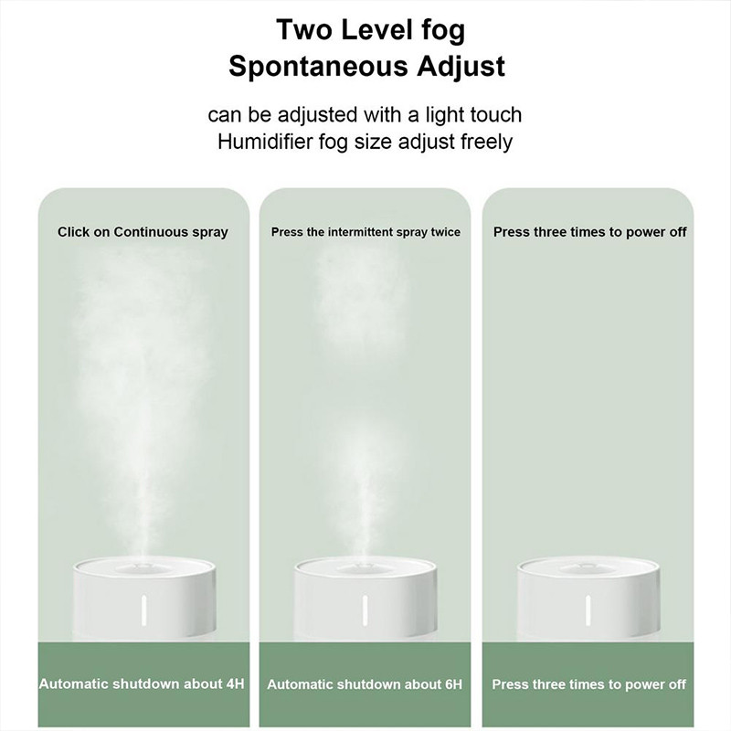 Prijenosni ovlaživač zraka od 260 ml, mini difuzor aroma ulja, USB raspršivač za hladnu maglu sa šarenim mekim noćnim svjetlom za kućni pročišćivač automobila