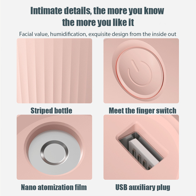 Nagy kapacitású párásító háztartási hálószoba olajos levegő aromaterápiás 420 ml tisztító permetező vízpótló műszer USB