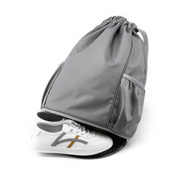 Баскетболна спортна раница Мъжка спортна чанта за жени Фитнес чанта Водоустойчива чанта за фитнес с отделение за обувки Свръхлека раница за фитнес