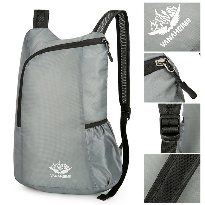 Nailonist unisex veekindel kokkupandav kott väliseljakott Kaasaskantav telkimine Matkamine reisimine päevakott Vaba aeg Unisex spordikott Seljakott