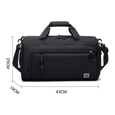 Oksfordo kūno rengybos krepšys didelės talpos kūno rengybos treniruočių krepšys, daugiafunkcis reguliuojamas pečių dirželis su užtrauktuku, skirtas plaukioti kelionėse