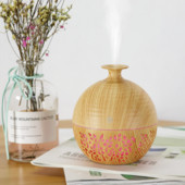 USB ultraheli õhuniisutaja eeterlike õlide hajuti puidust teravilja vaas minihajuti kodu aroomiteraapia õhuniisutid öövalgus