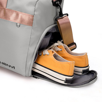 Модна платнена оксфордска чанта за фитнес Дамски фитнес йога Сухи мокри чанти за рамо Голям пакет за пътуване Спортна чанта с отделение за обувки